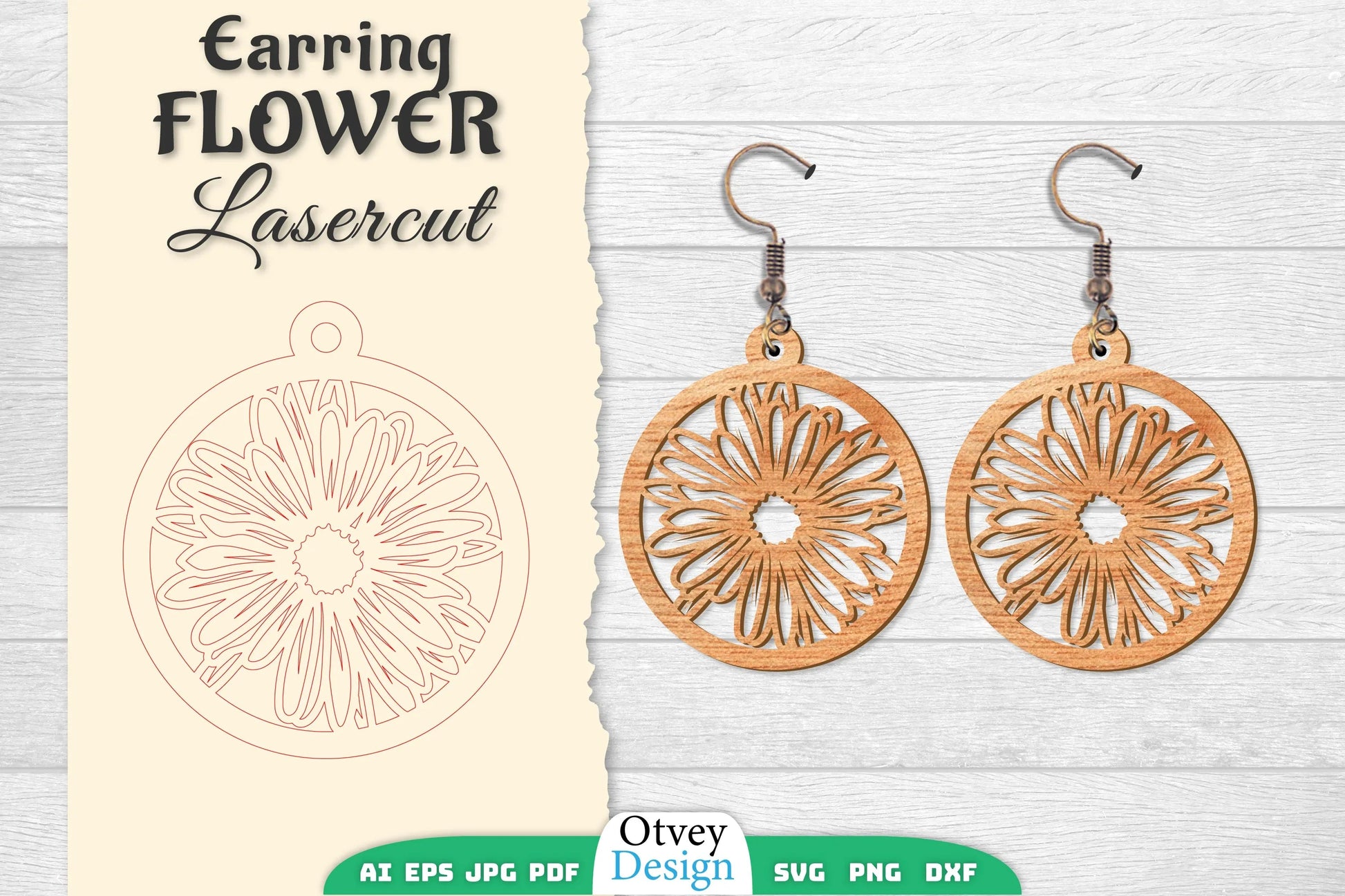 Earring Flower Lasercut SVG Bundle 18 - CraftNest - Digital Crafting and Art