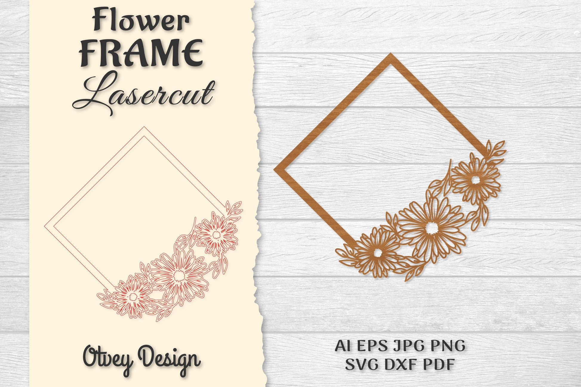 Frame Flower Lasercut SVG Bundle 3 - CraftNest - Digital Crafting and Art