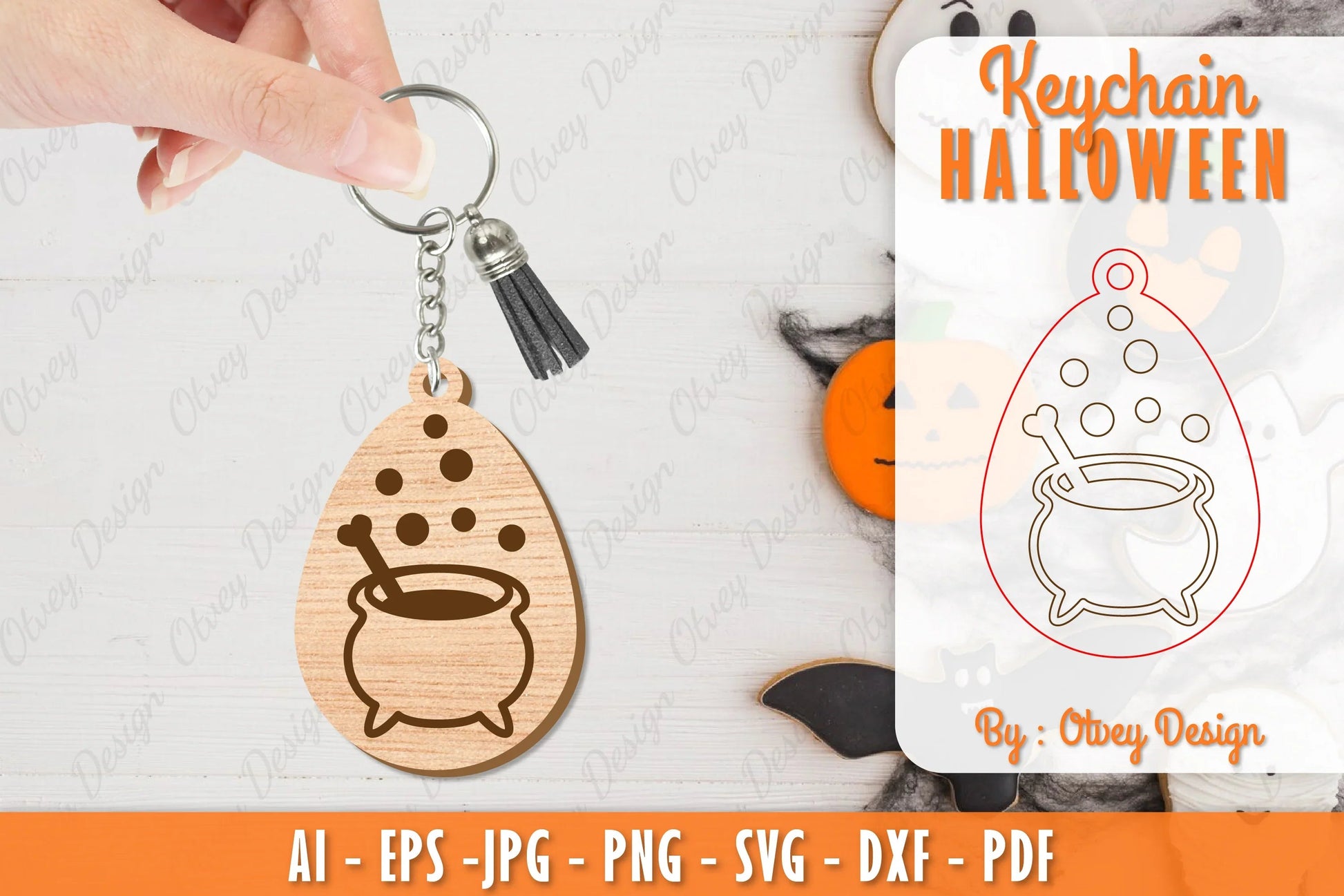 Keychain Halloween Lasercut SVG Bundle 74 - CraftNest - Digital Crafting and Art