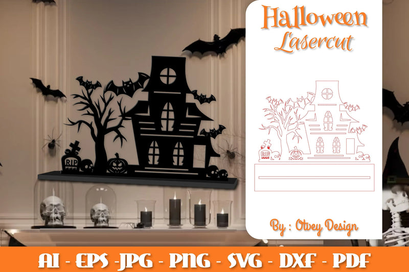 Halloween Decorations Lasercut SVG Bundle - CraftNest - Digital Crafting and Art