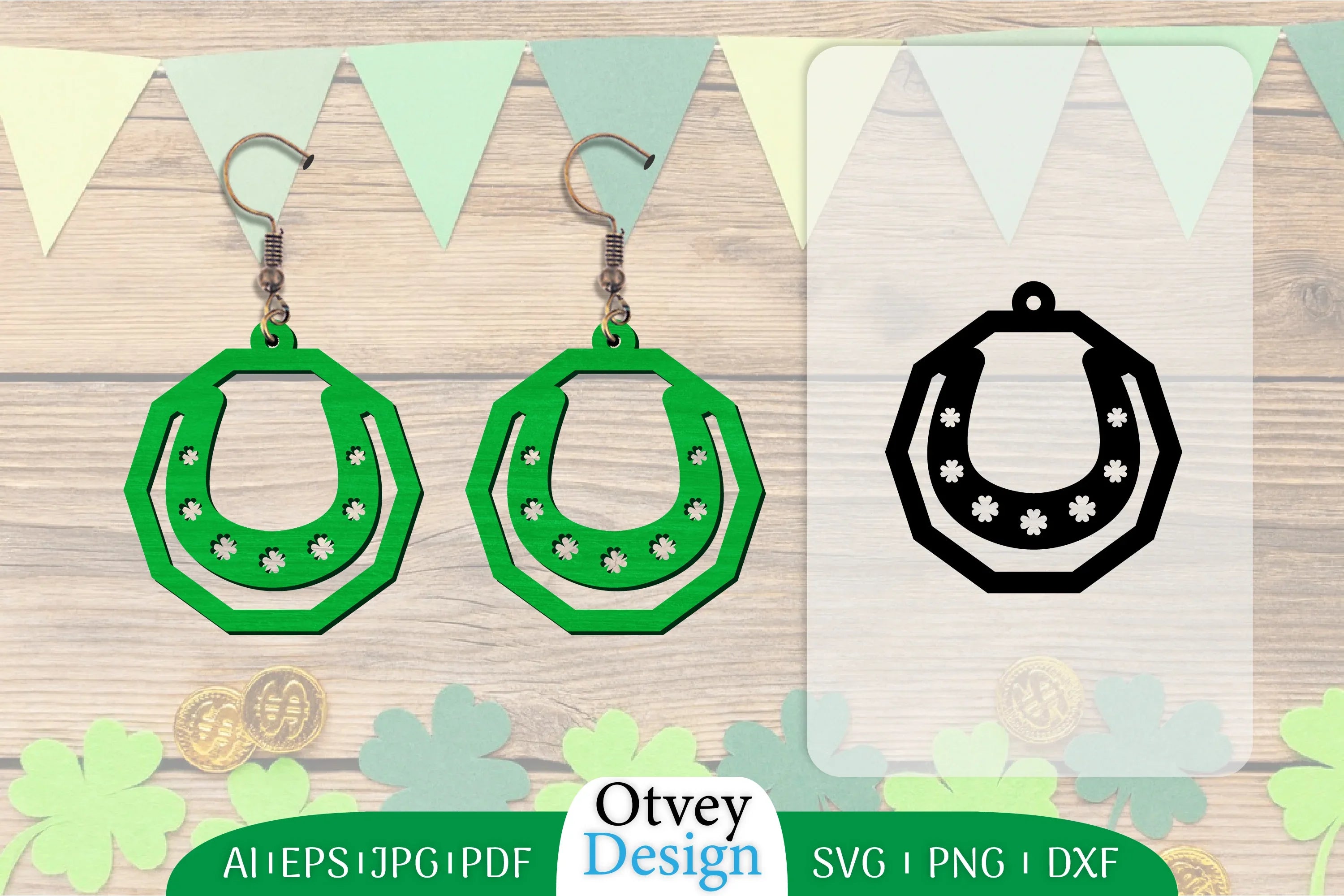 St Patrick's Day Earring SVG Bundle 14 - CraftNest - Digital Crafting and Art
