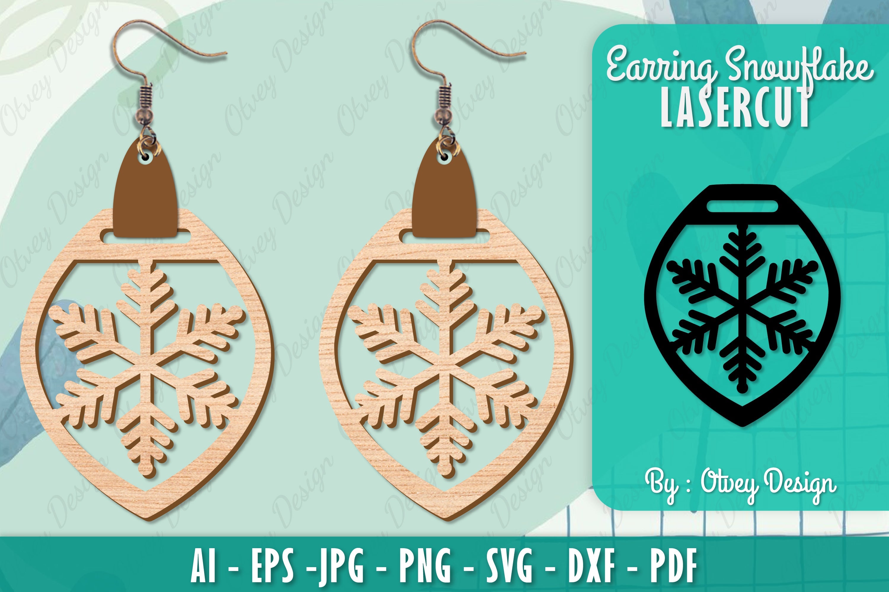 Snowflake Earring Lasercut SVG Bundle 154 - CraftNest - Digital Crafting and Art
