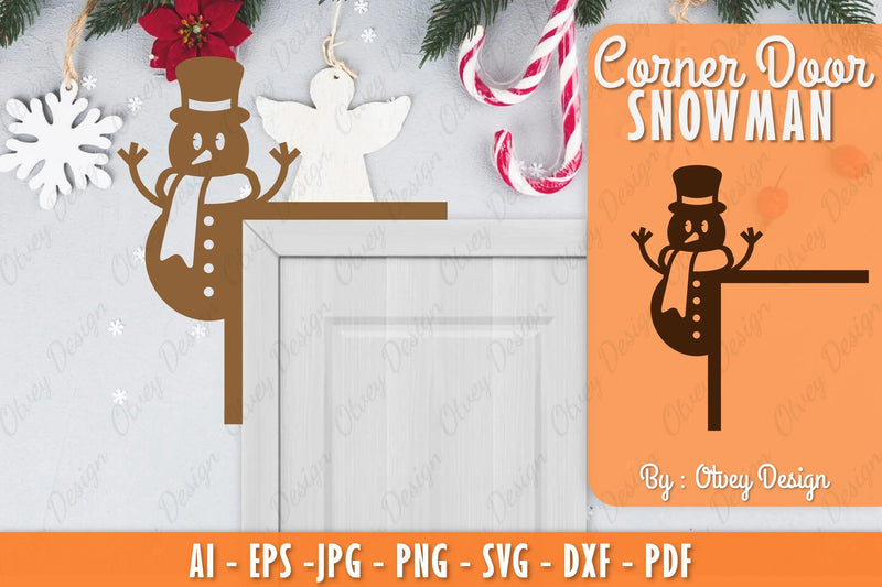 Snowman Door Corner Lasercut SVG Bundle 14 - CraftNest - Digital Crafting and Art