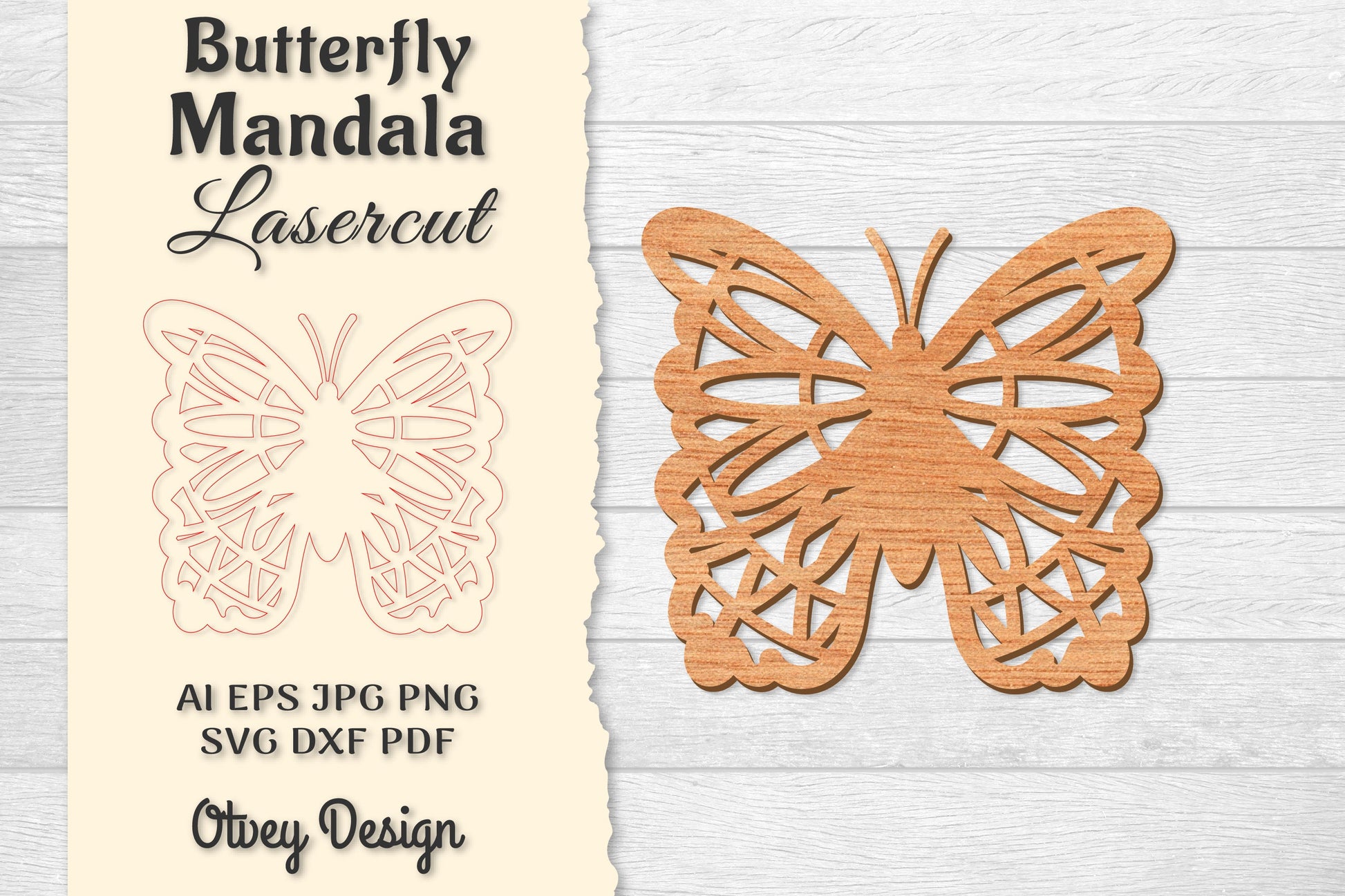 Butterfly Mandala Lasercut SVG Bundle 3 - CraftNest - Digital Crafting and Art