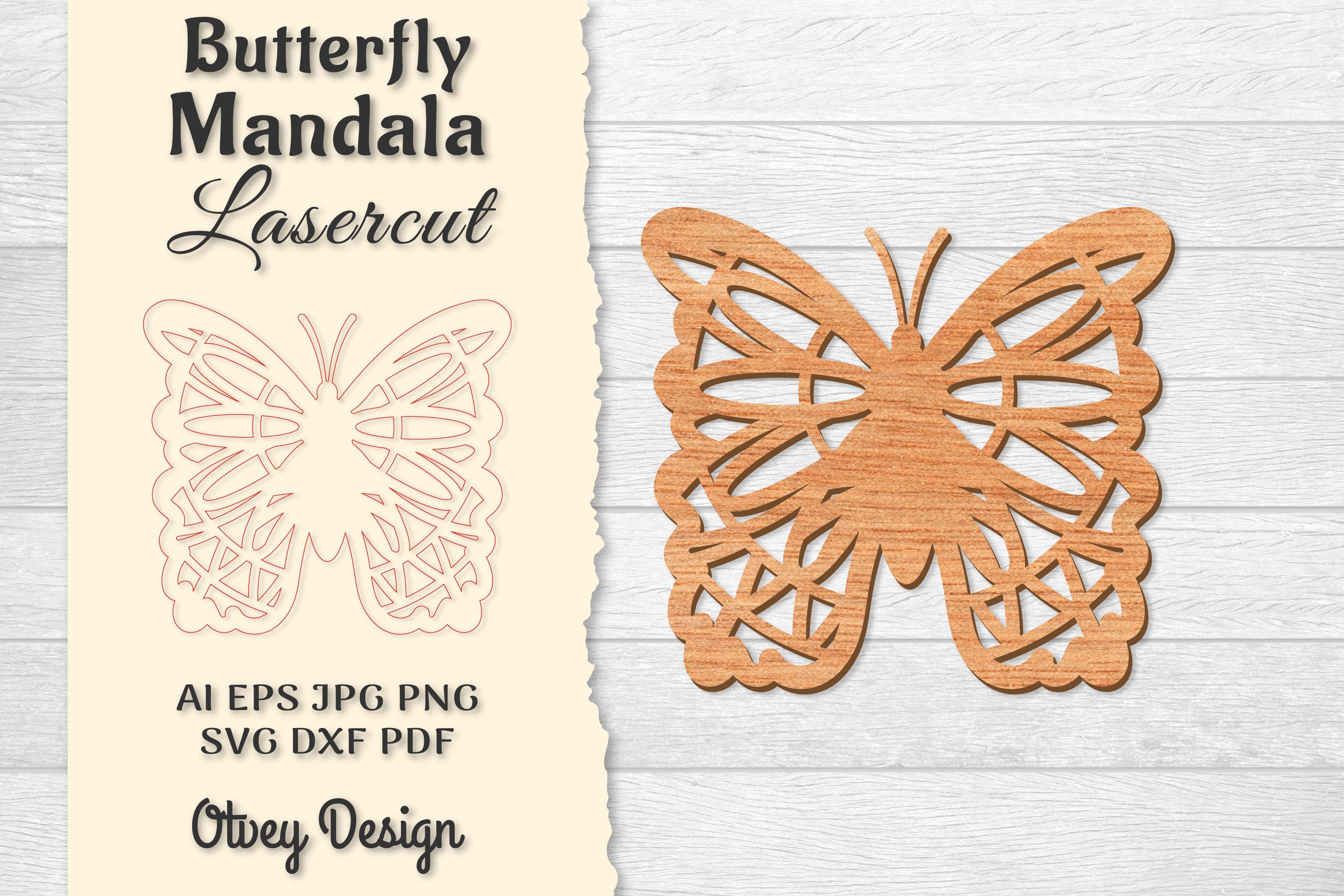 Butterfly Mandala Lasercut SVG Bundle 3 - CraftNest - Digital Crafting and Art