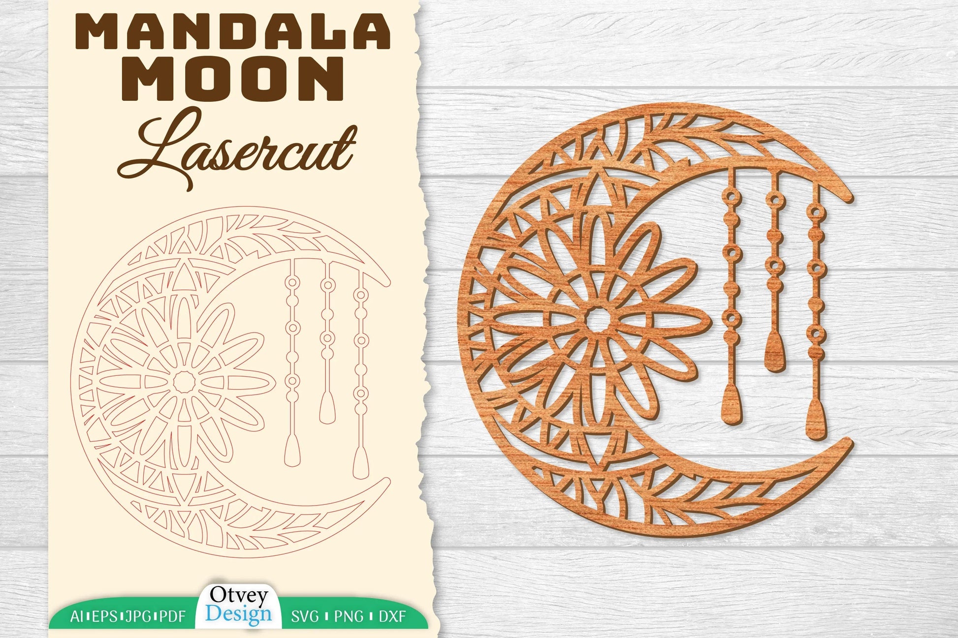 Moon Mandala Lasercut SVG Bundle 3 - CraftNest - Digital Crafting and Art