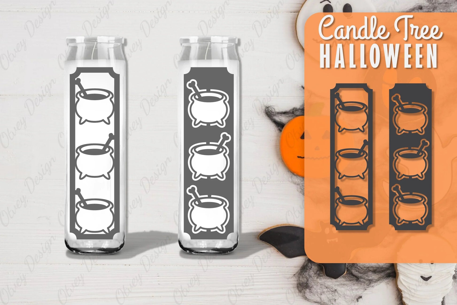 Halloween Candle Tree Design SVG Bundle 23 - CraftNest - Digital Crafting and Art