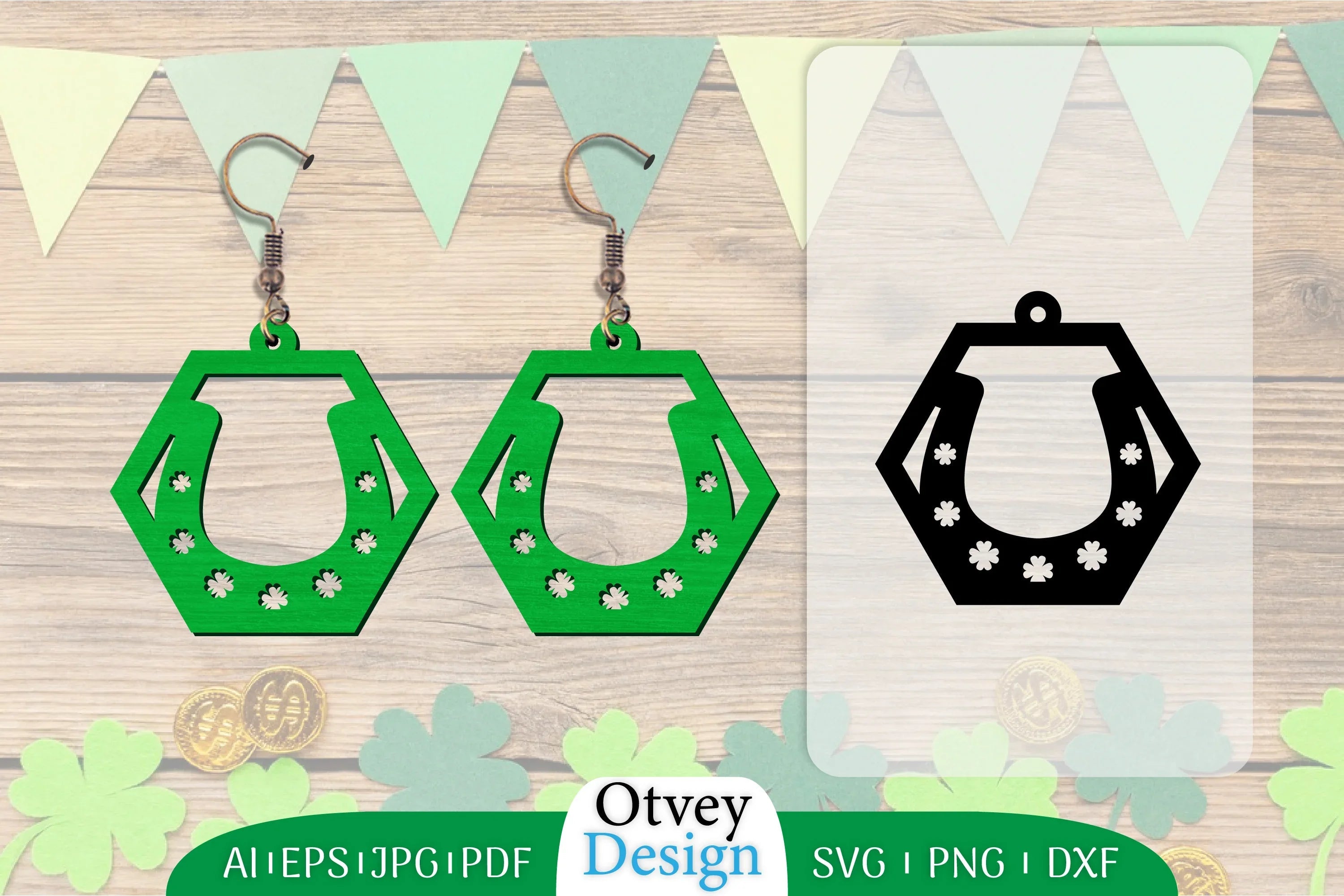 Earring St Patrick's Day Lasercut SVG Bundle 9 - CraftNest - Digital Crafting and Art