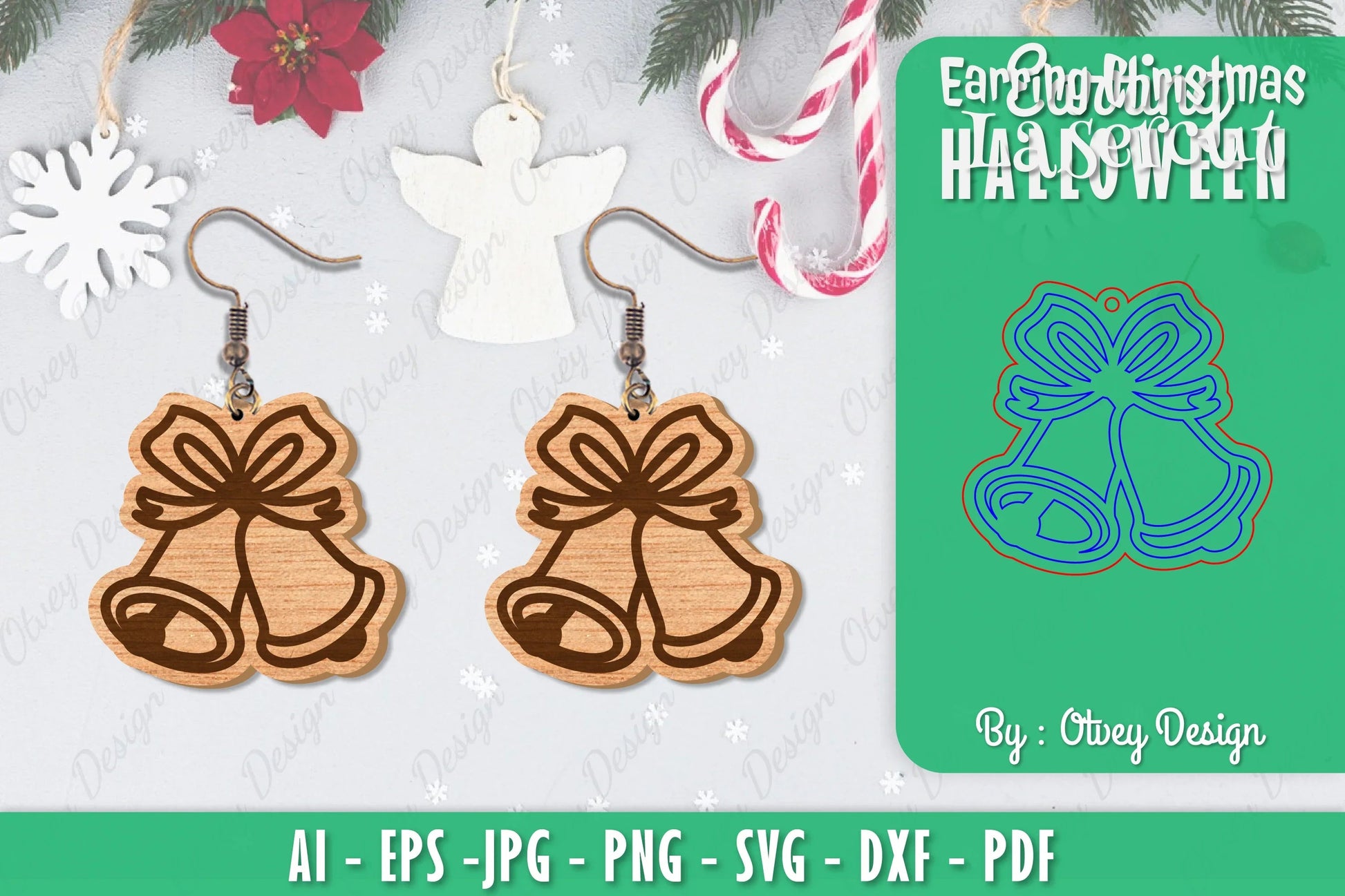 Christmas Earrings SVG Bundle - CraftNest - Digital Crafting and Art