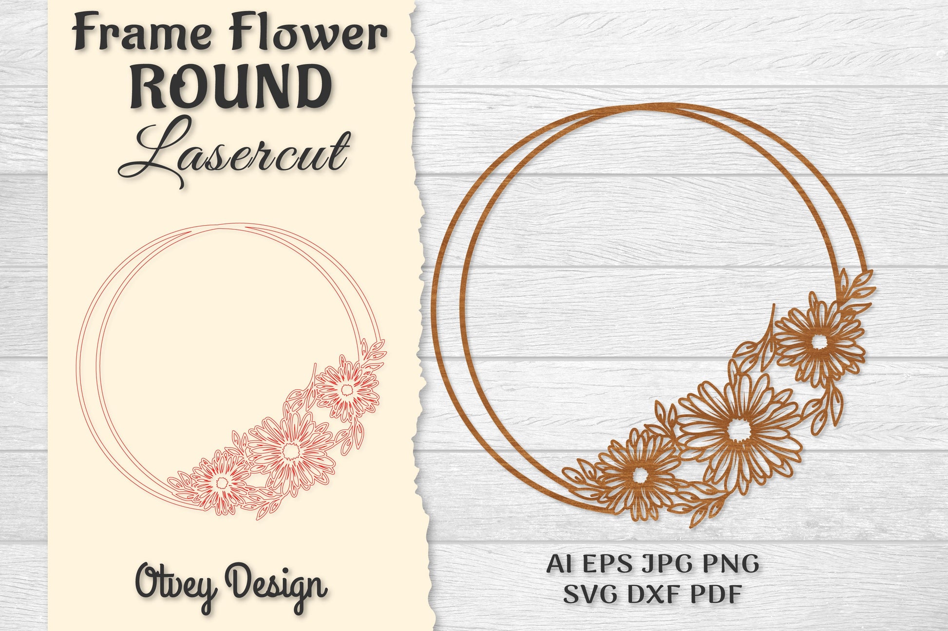 Frame Flower Round Lasercut SVG Bundle 3 - CraftNest - Digital Crafting and Art