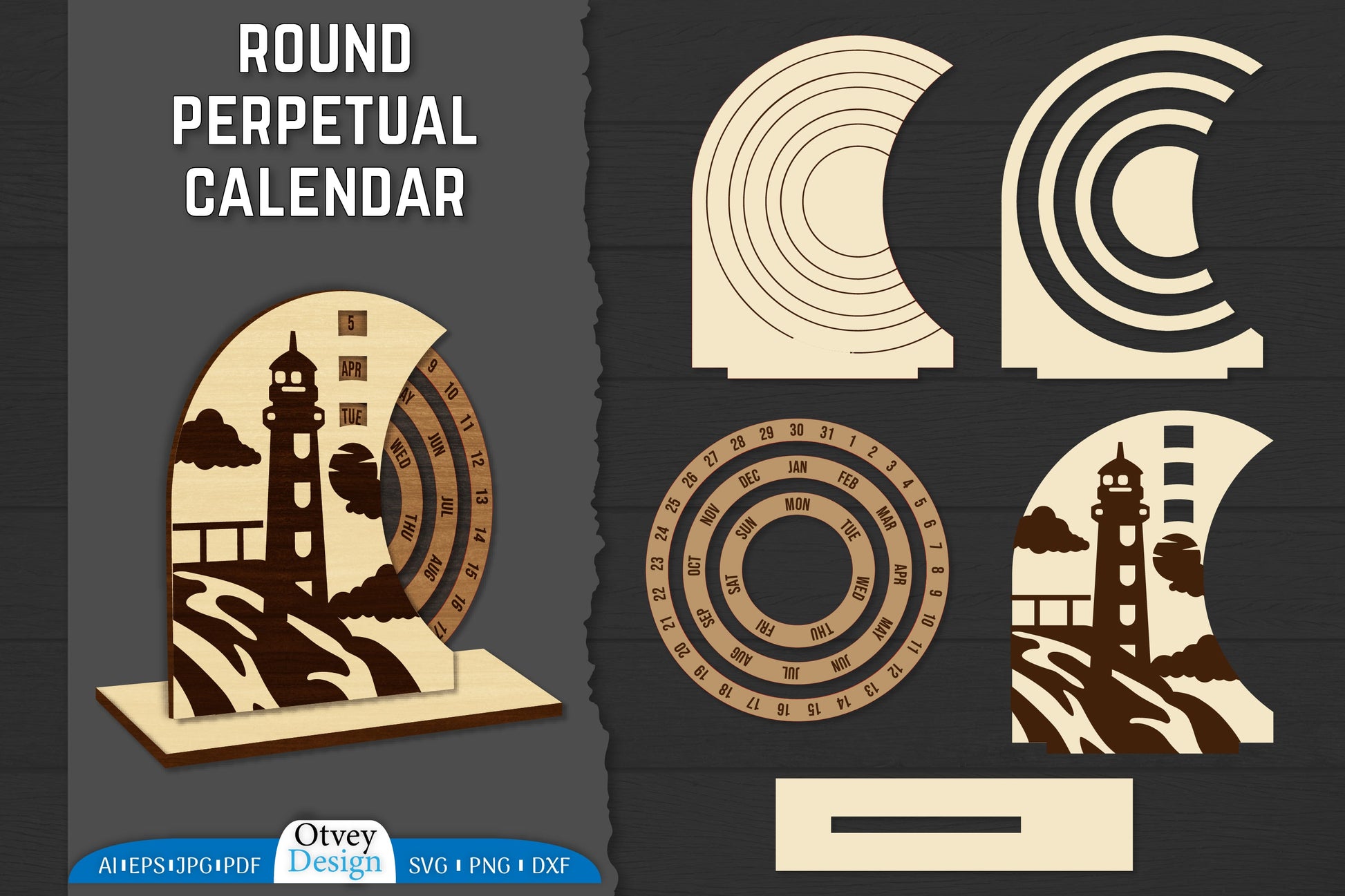 2079 Perpetual Calendar Lasercut SVG Bundle - CraftNest - Digital Crafting and Art