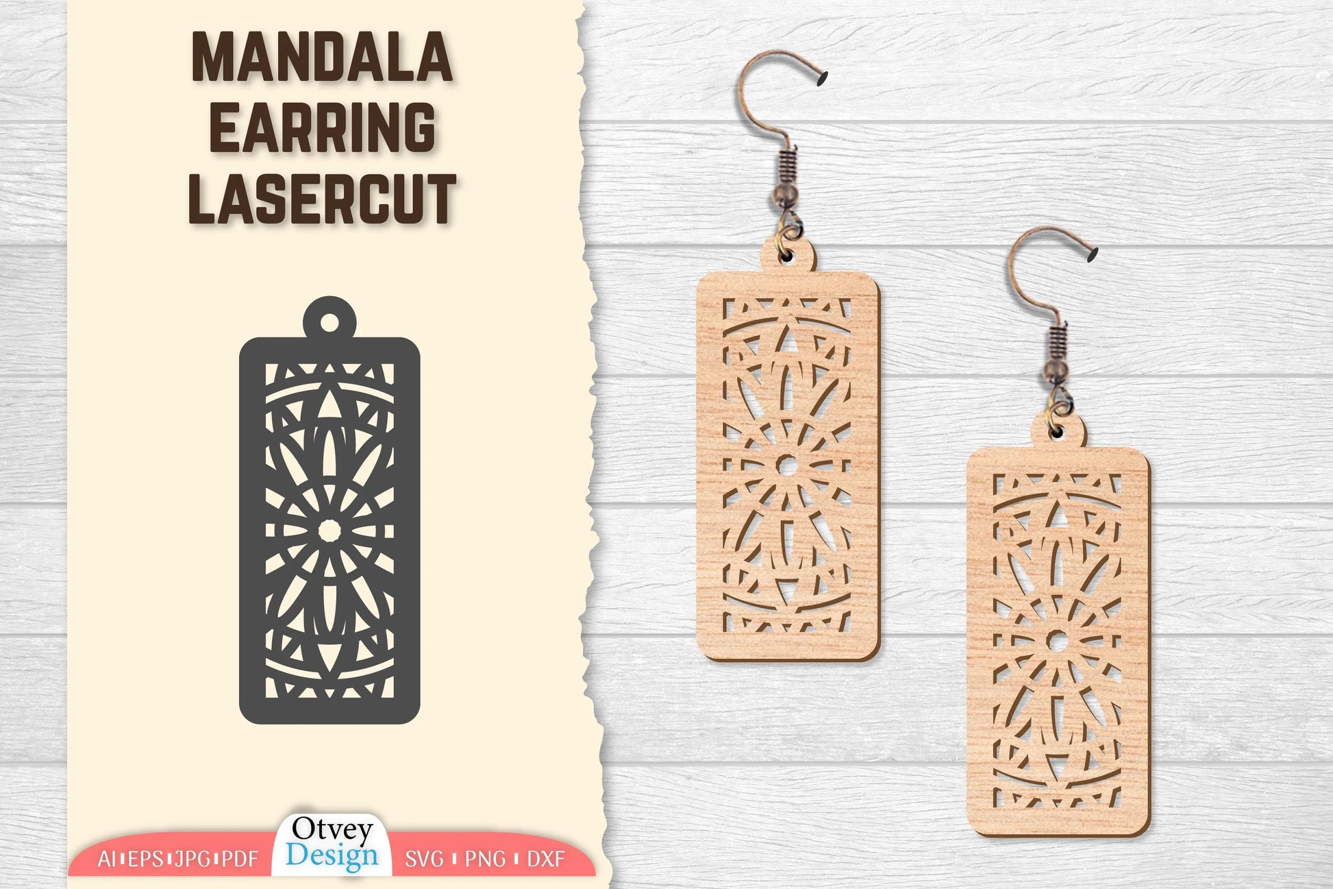 Earring Mandala Lasercut SVG Bundle 34 - CraftNest - Digital Crafting and Art