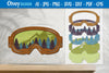 Mountain Scene Goggles Layered Lasercut SVG Bundle