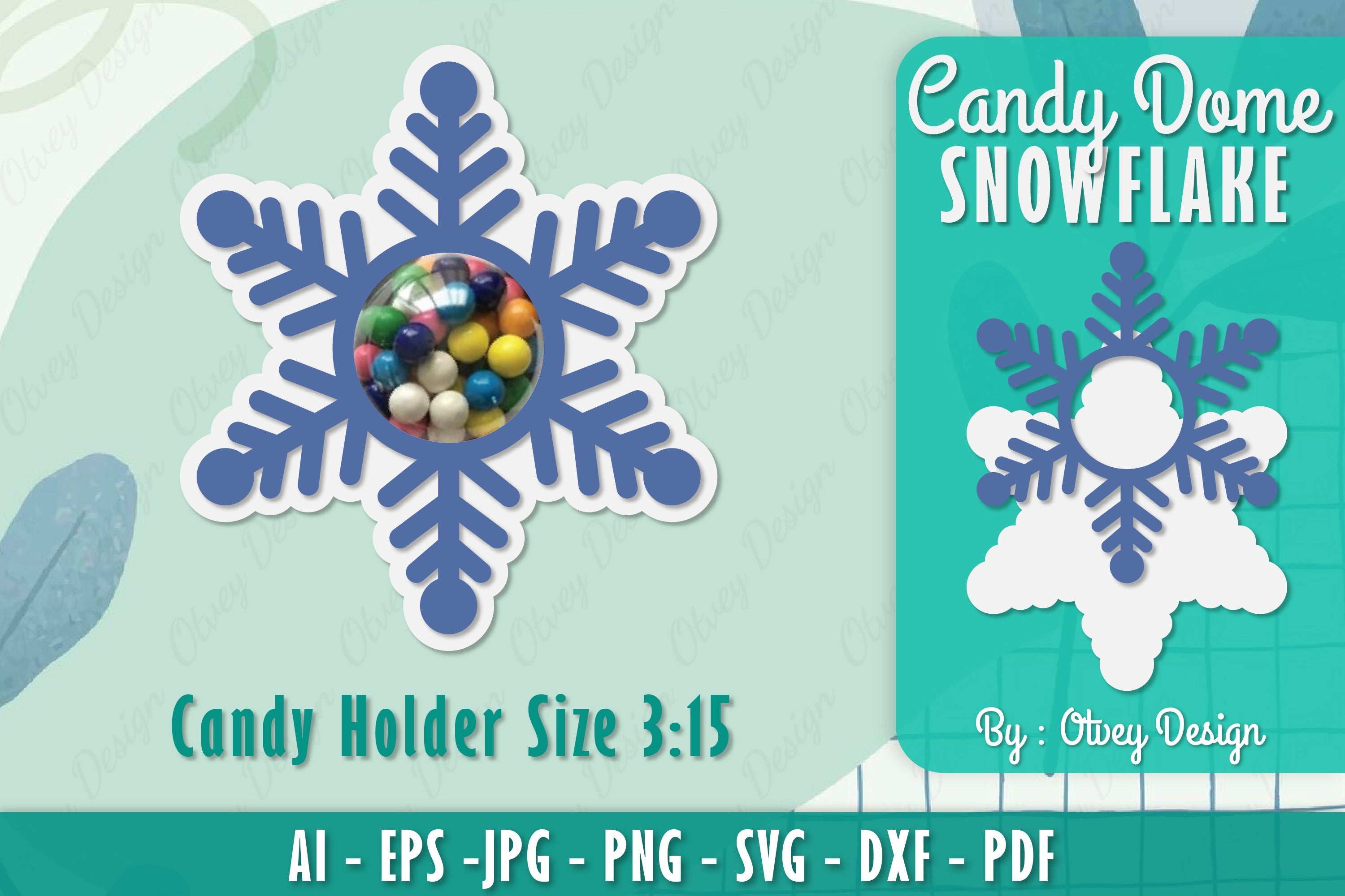 Snowflake Candy Dome SVG Bundle 10 - CraftNest - Digital Crafting and Art