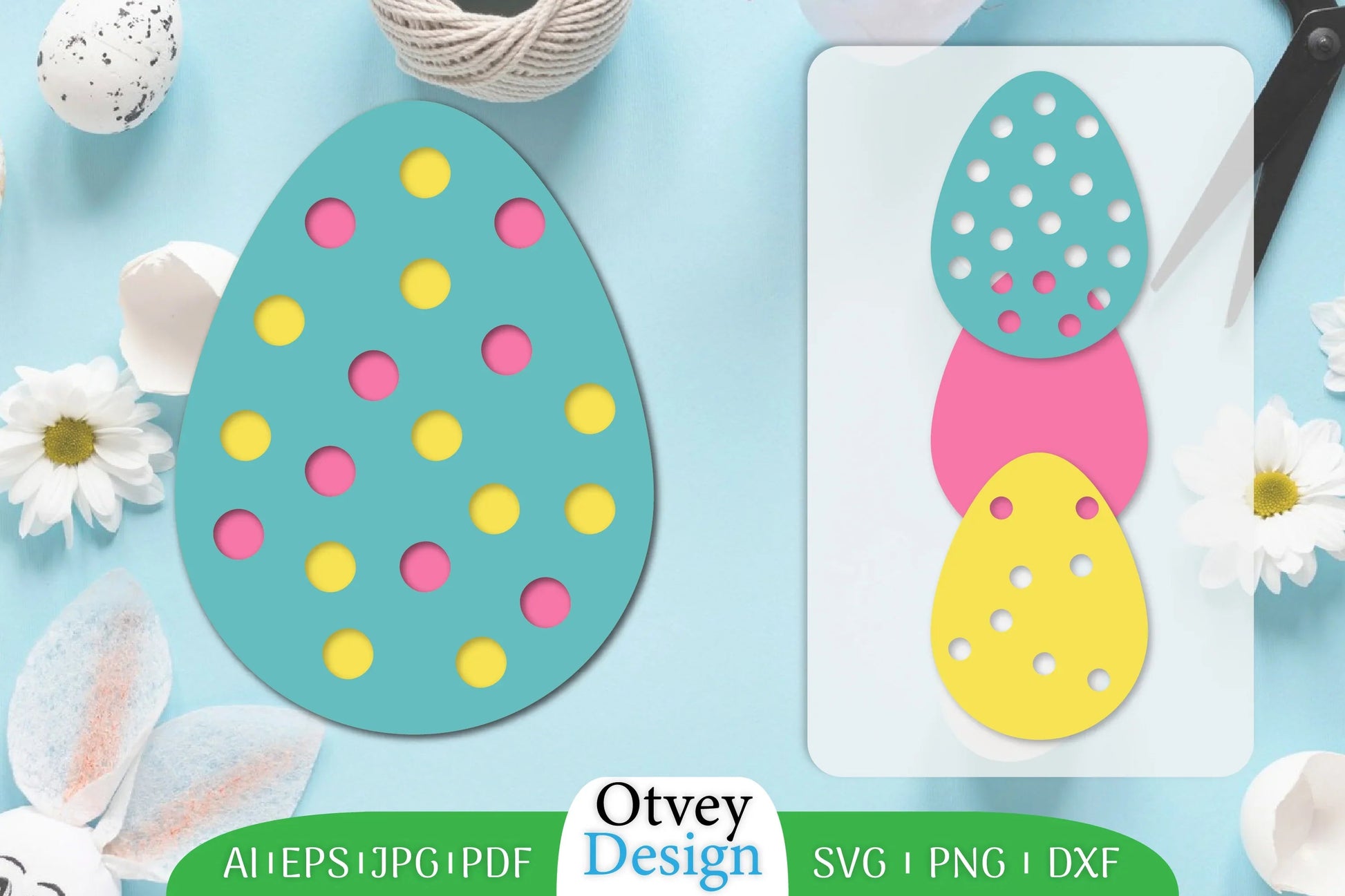 Easter Eggs SVG Bundle 2 - CraftNest - Digital Crafting and Art