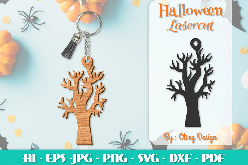 Keychain Halloween Lasercut SVG Bundle 263 - CraftNest - Digital Crafting and Art