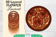 Flower 3D Layered Lasercut SVG Bundle 3 - CraftNest - Digital Crafting and Art
