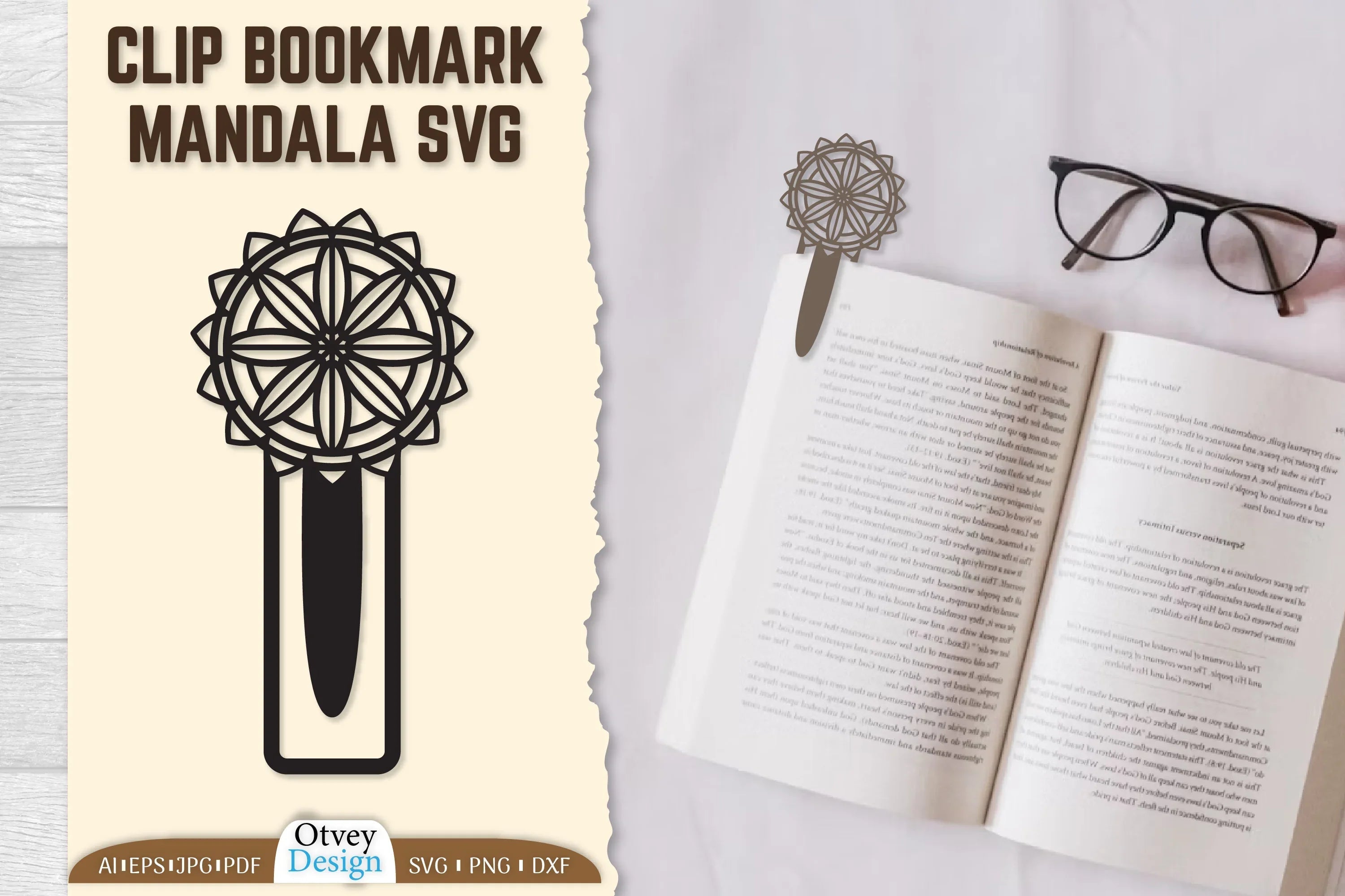 Mandala Clip Bookmark SVG Bundle 2 - CraftNest - Digital Crafting and Art