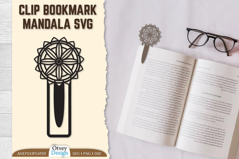 Mandala Clip Bookmark SVG Bundle 2 - CraftNest - Digital Crafting and Art