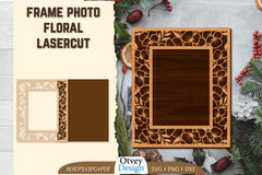 Floral Lasercut 2-Frame Photo SVG Bundle 3 - CraftNest - Digital Crafting and Art
