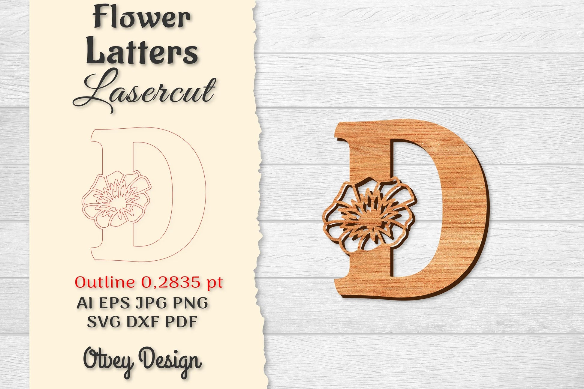 Flower Letters Laser Cut SVG Bundle 23 - CraftNest - Digital Crafting and Art