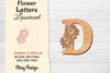 Flower Letters Laser Cut File SVG Bundle