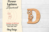 Flower Letters Laser Cut File SVG Bundle