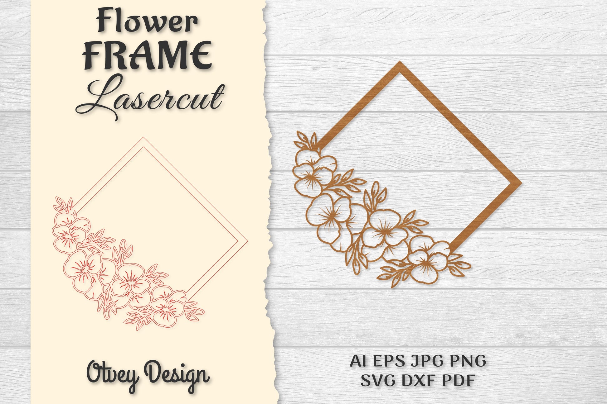 Frame Flower Lasercut SVG Bundle 4 - CraftNest - Digital Crafting and Art