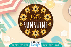 Summer Round Door Hanger SVG Bundle 7 - CraftNest - Digital Crafting and Art