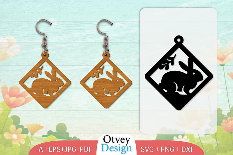 Earring Rabbit Lasercut SVG Bundle 22 - CraftNest - Digital Crafting and Art