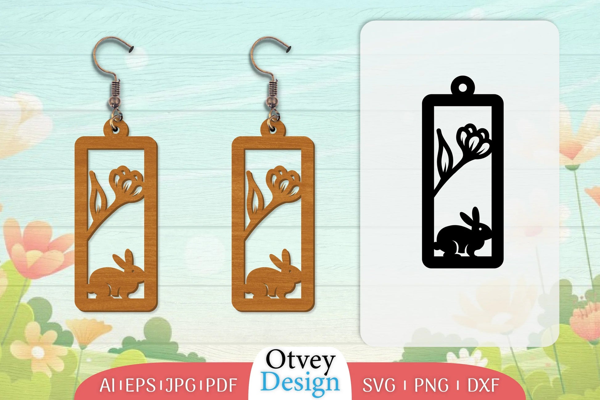 Earring Rabbit Lasercut SVG Bundle 67 - CraftNest - Digital Crafting and Art