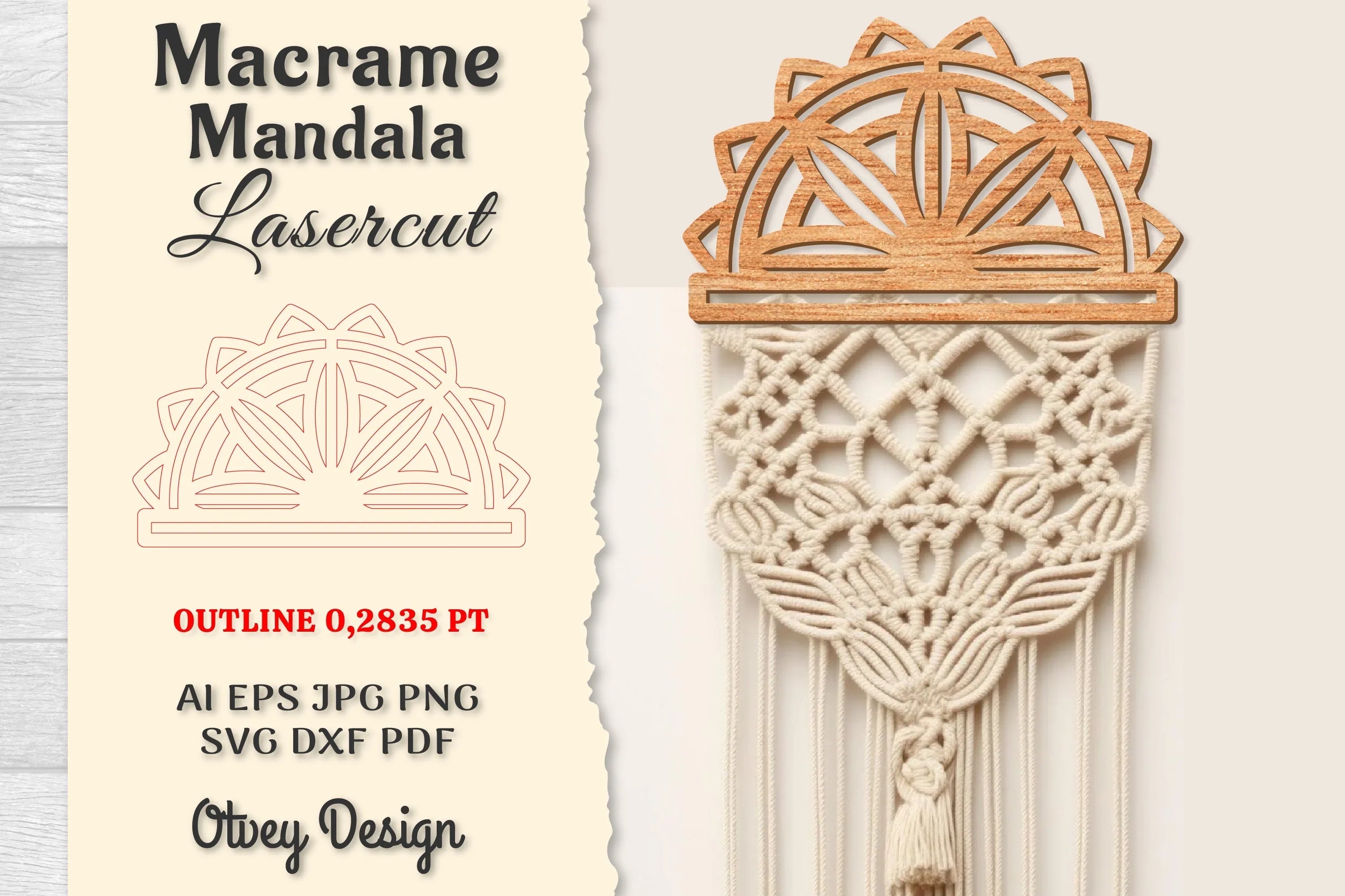 Macrame Frame Mandala Lasercut SVG Bundle 4 - CraftNest - Digital Crafting and Art
