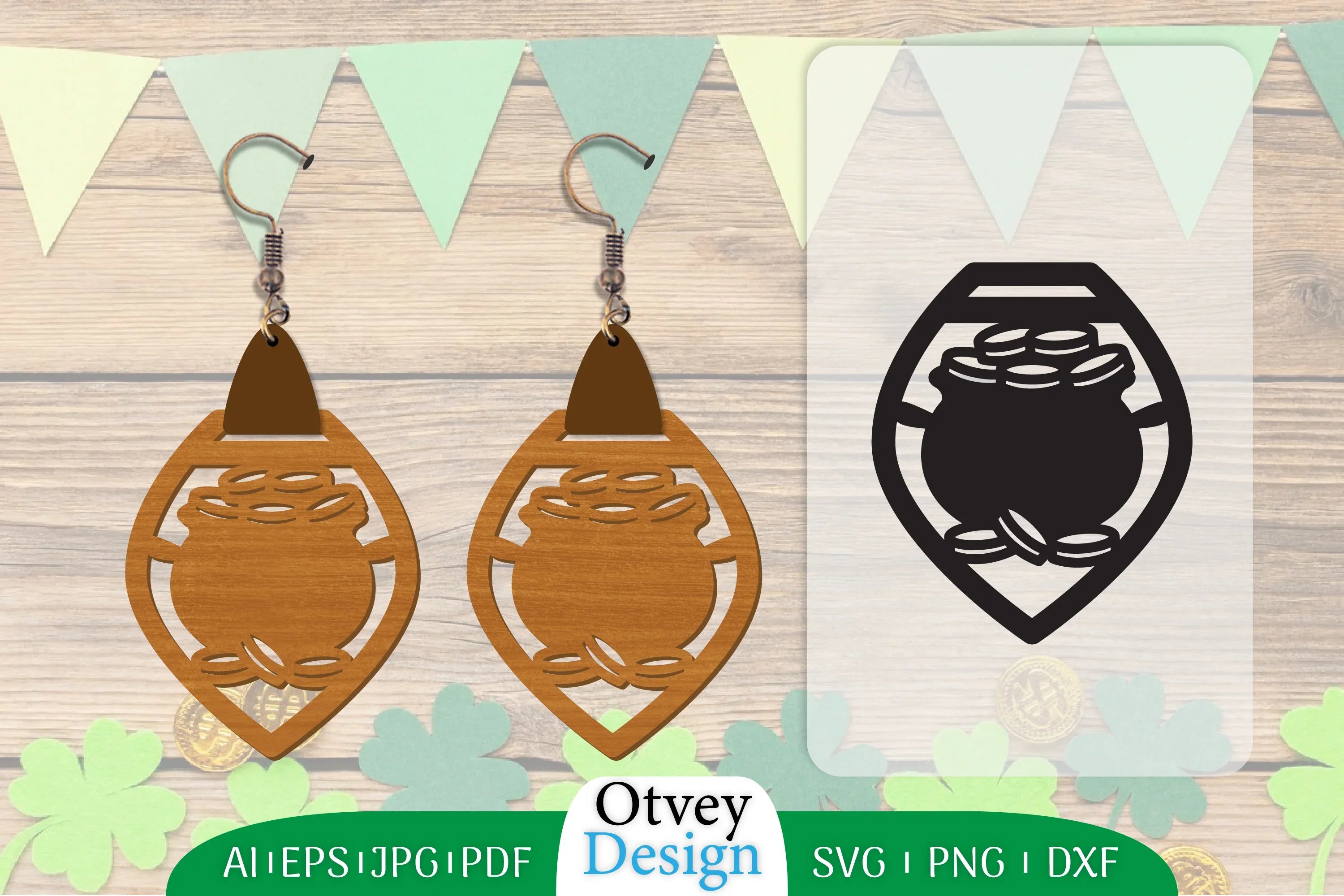 St Patrick's Day Earring Lasercut SVG Bundle 65 - CraftNest - Digital Crafting and Art