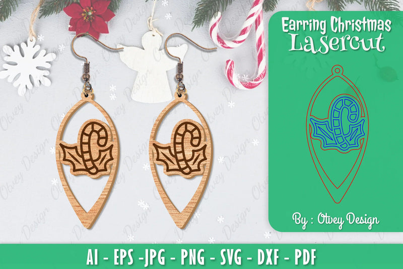 Christmas Earrings SVG Bundle 72 - CraftNest - Digital Crafting and Art