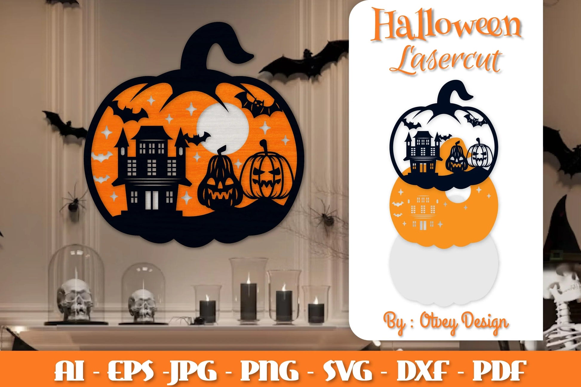 Halloween Pumpkins Lasercut SVG Bundle 4 - CraftNest - Digital Crafting and Art