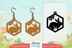 Earring Rabbit Lasercut SVG Bundle 13 - CraftNest - Digital Crafting and Art