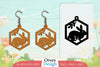 Earring Rabbit Lasercut SVG Bundle