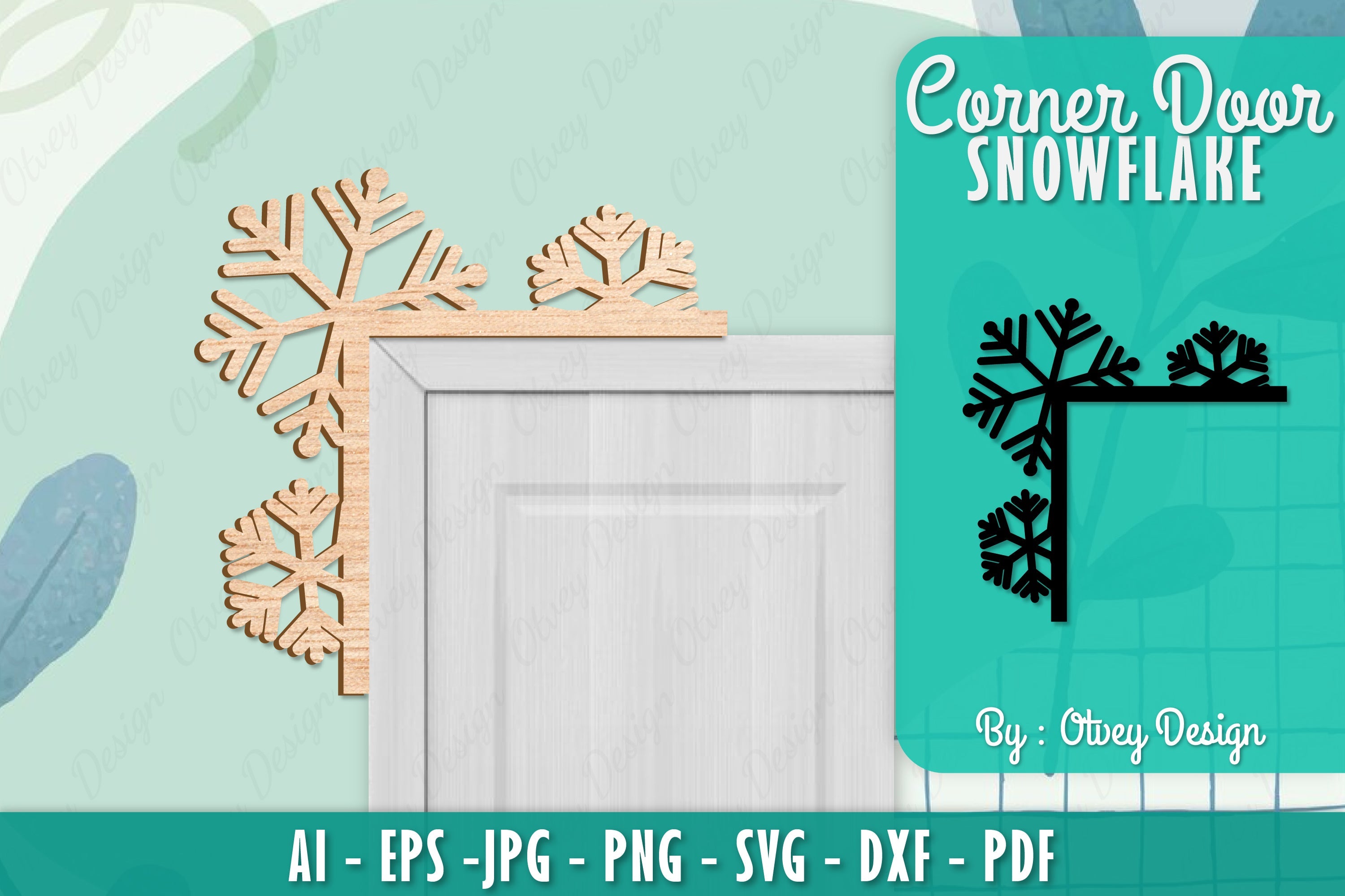 Snowflake Corner Door SVG Bundle 11 - CraftNest - Digital Crafting and Art