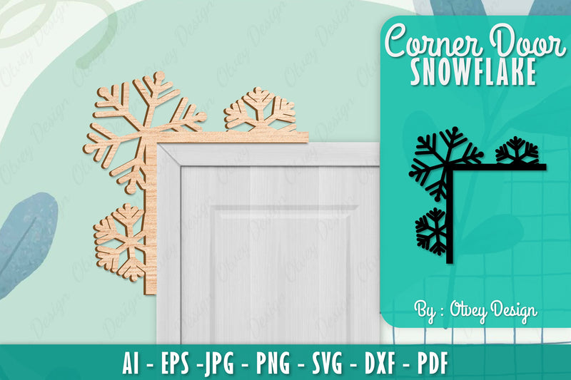Snowflake Corner Door SVG Bundle 11 - CraftNest - Digital Crafting and Art
