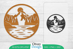 Sunset Mountain Lasercut Wall Decor SVG Bundle 7 - CraftNest - Digital Crafting and Art