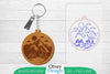 Keychain Sunset Mountain Lasercut SVG Bundle