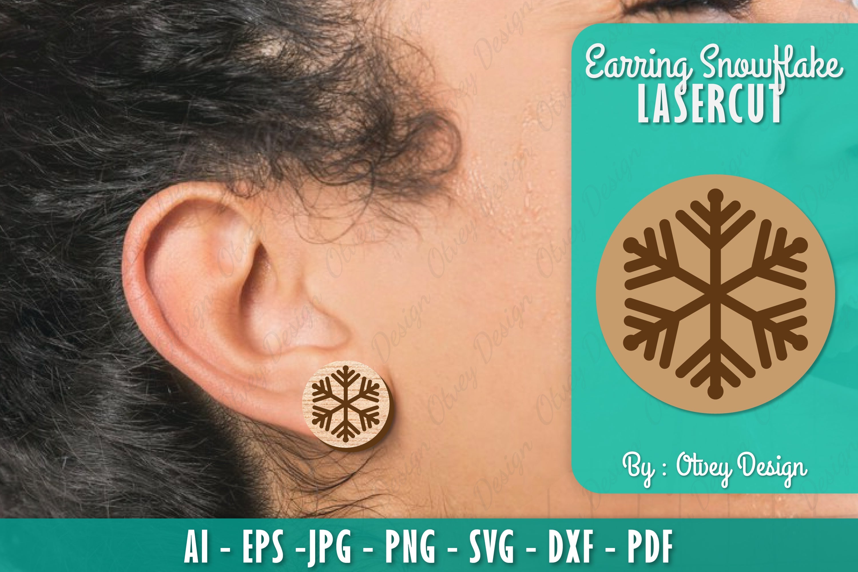 Snowflake Earring Lasercut SVG Bundle 43 - CraftNest - Digital Crafting and Art