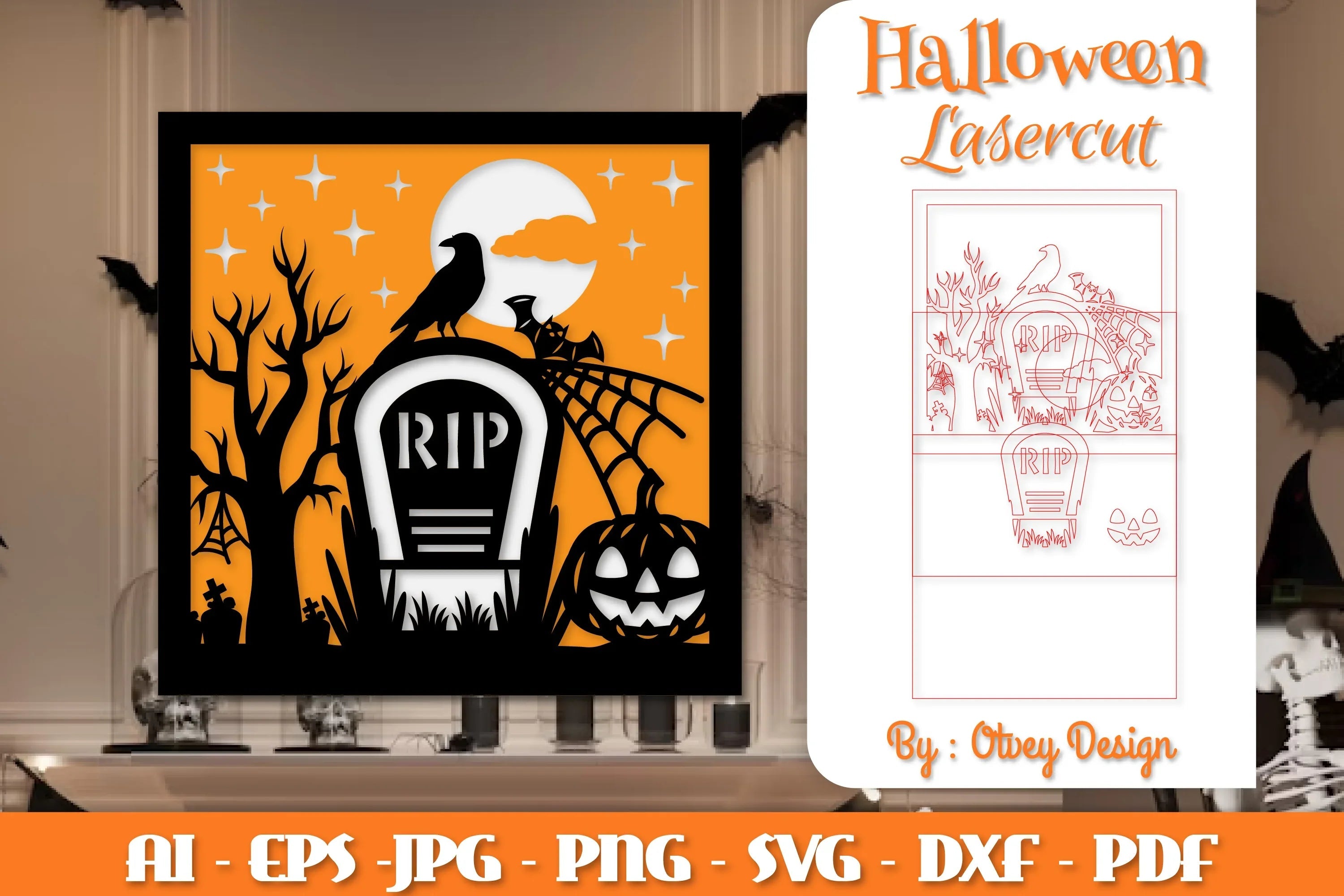 Halloween Decorations Layered Lasercut SVG Bundle - CraftNest - Digital Crafting and Art