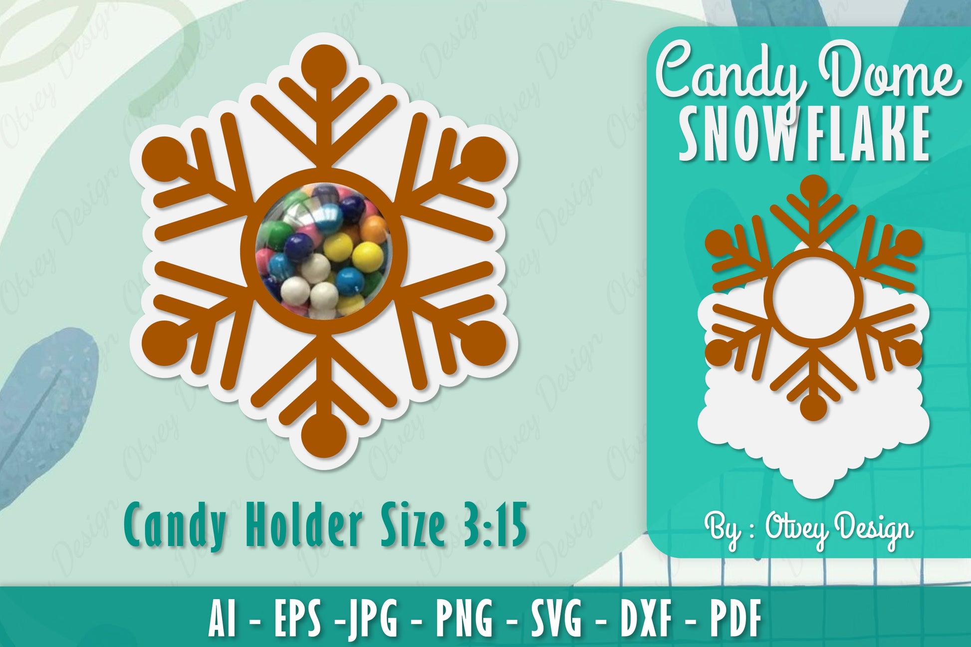 Snowflake Candy Dome SVG Bundle 11 - CraftNest - Digital Crafting and Art