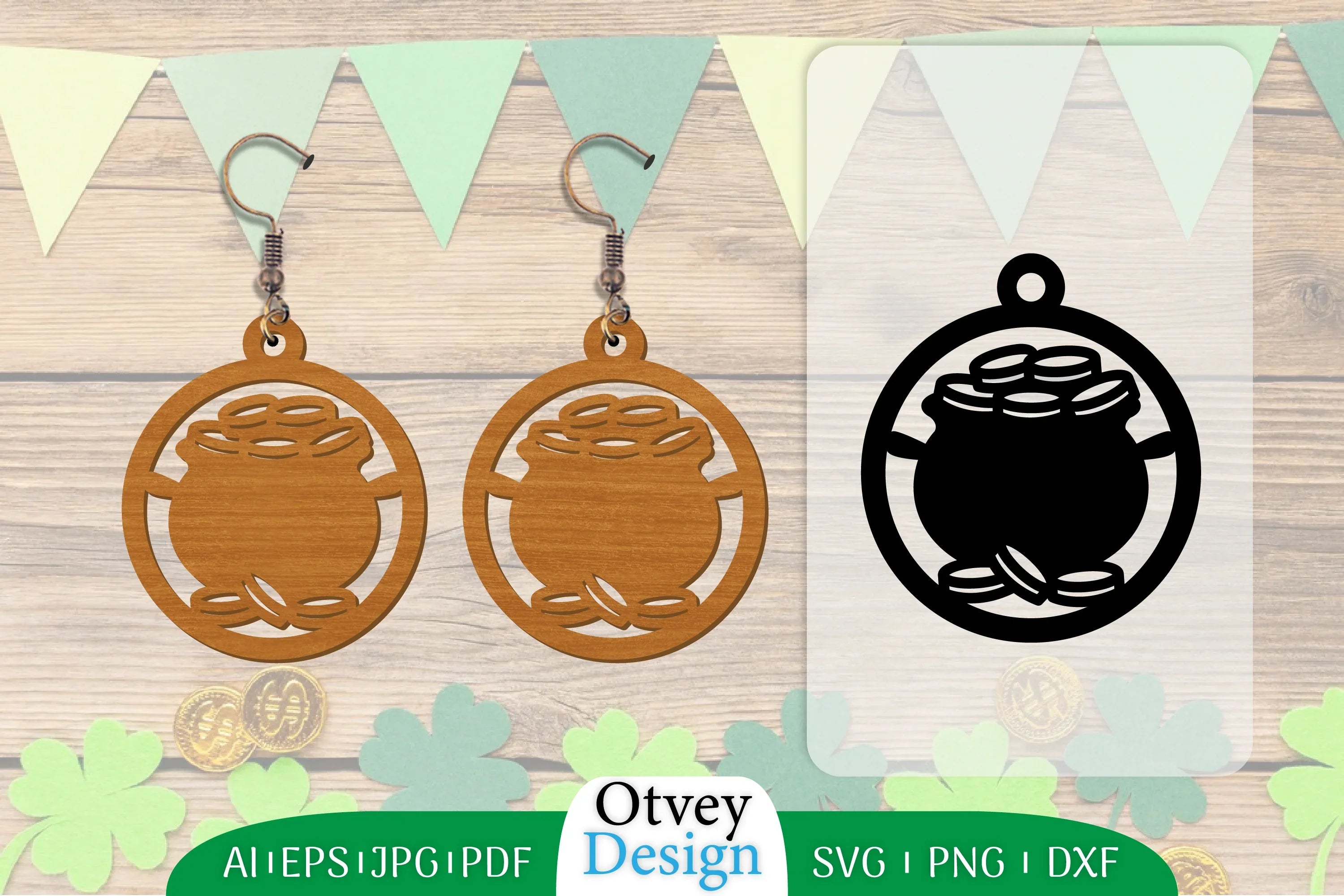 St Patrick's Day Earring Lasercut SVG Bundle 26 - CraftNest - Digital Crafting and Art