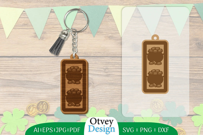 St Patrick's Day Keychain Lasercut SVG Bundle 38 - CraftNest - Digital Crafting and Art