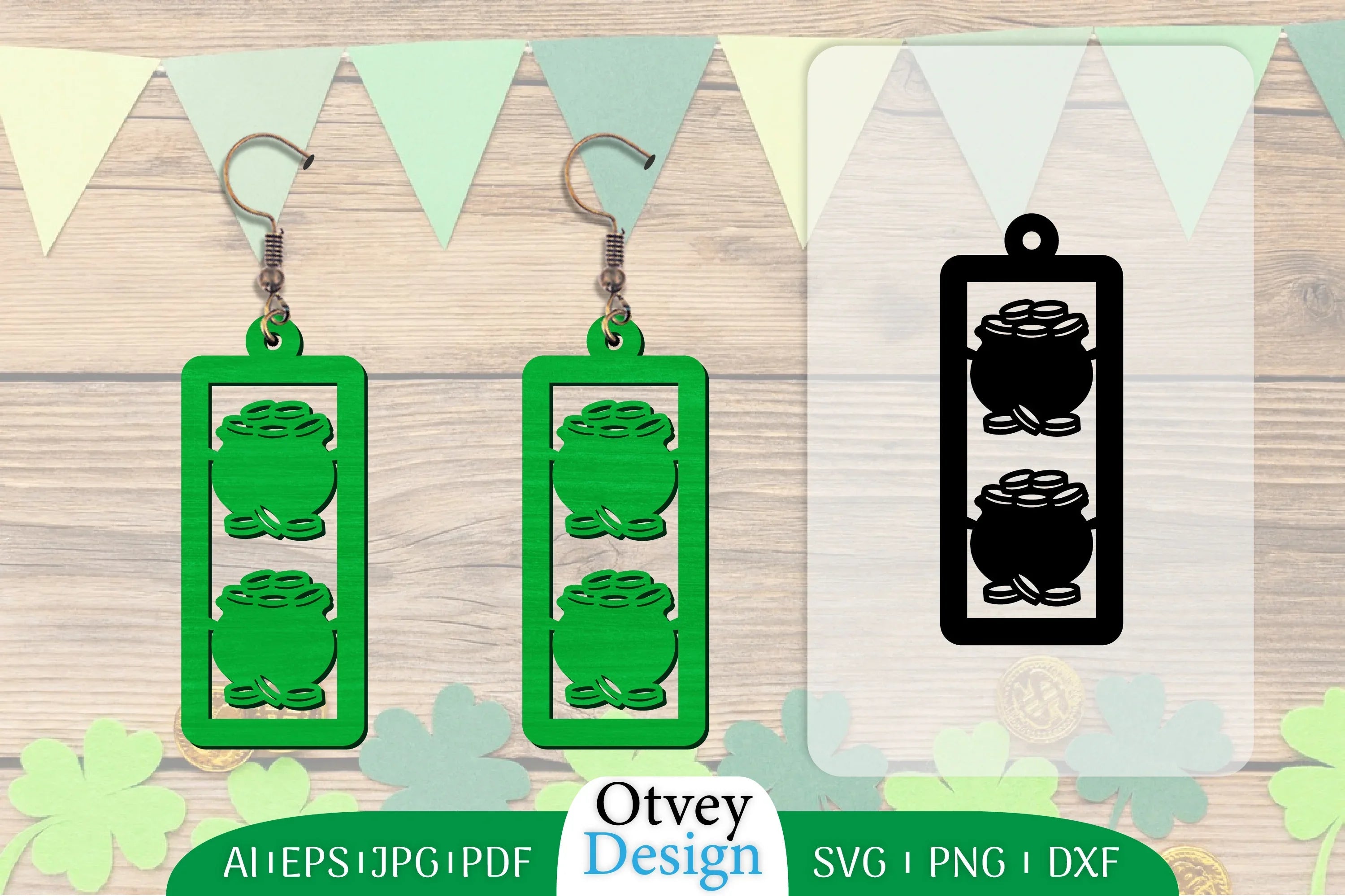St Patrick's Day Earring Lasercut SVG Bundle 83 - CraftNest - Digital Crafting and Art