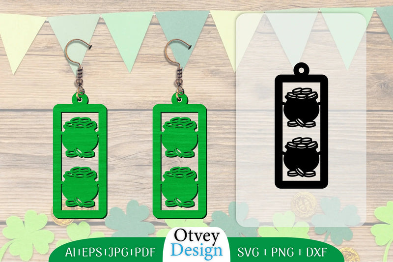 St Patrick's Day Earring Lasercut SVG Bundle 83 - CraftNest - Digital Crafting and Art