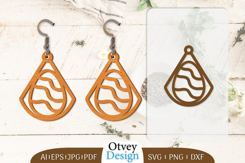Happy Easter Egg Earring Lasercut SVG Bundle 43 - CraftNest - Digital Crafting and Art