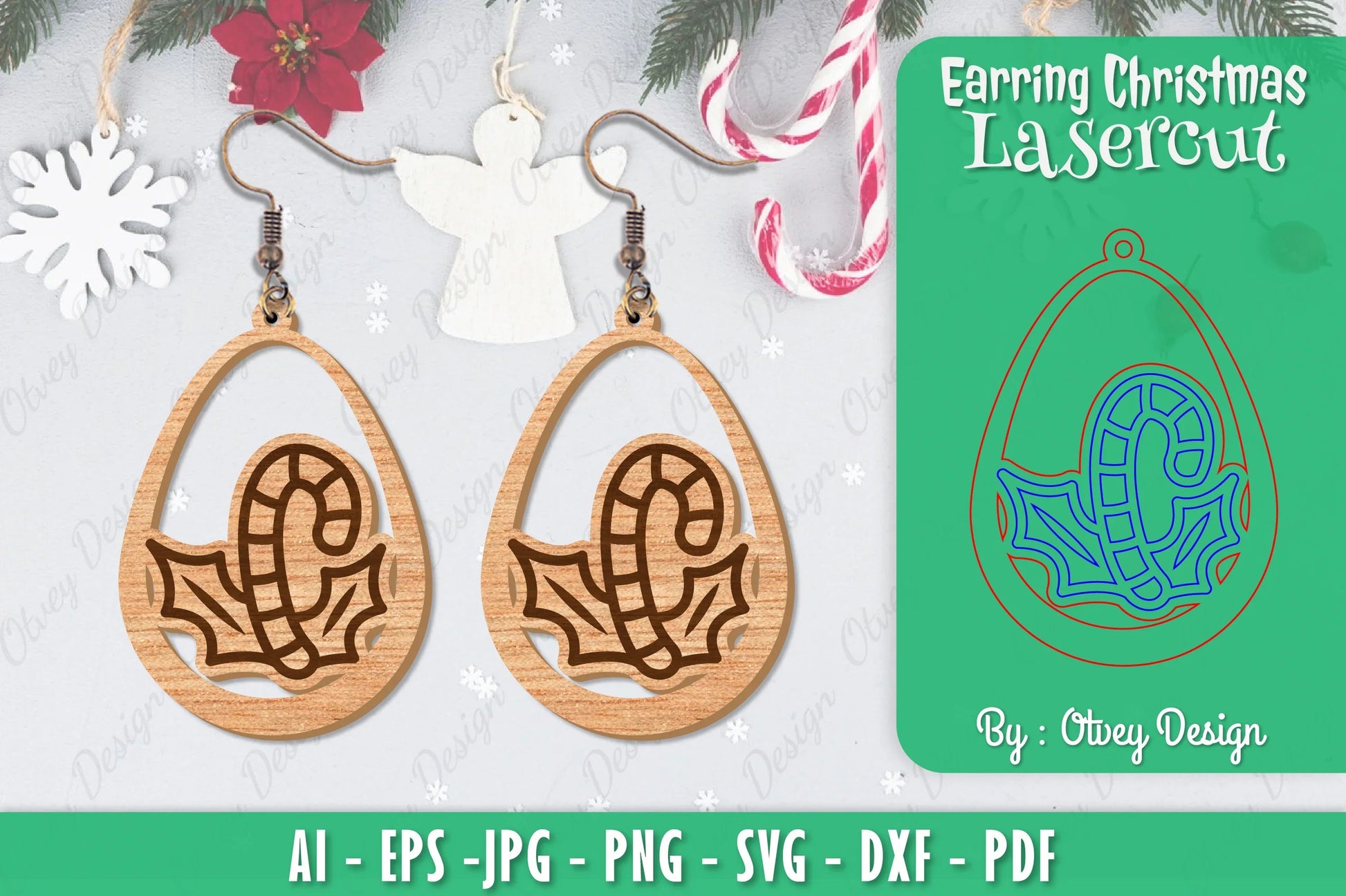 Christmas Earrings SVG Bundle 102 - CraftNest - Digital Crafting and Art